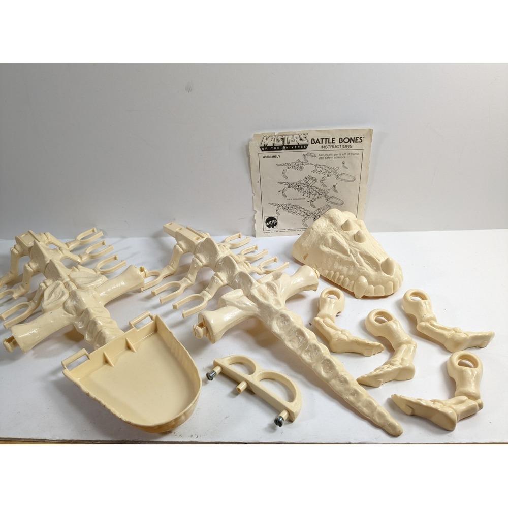 MOTU Vintage He-Man 1984 BATTLE BONES Action Figure Carrier Masters of universe - Picture 14 of 14